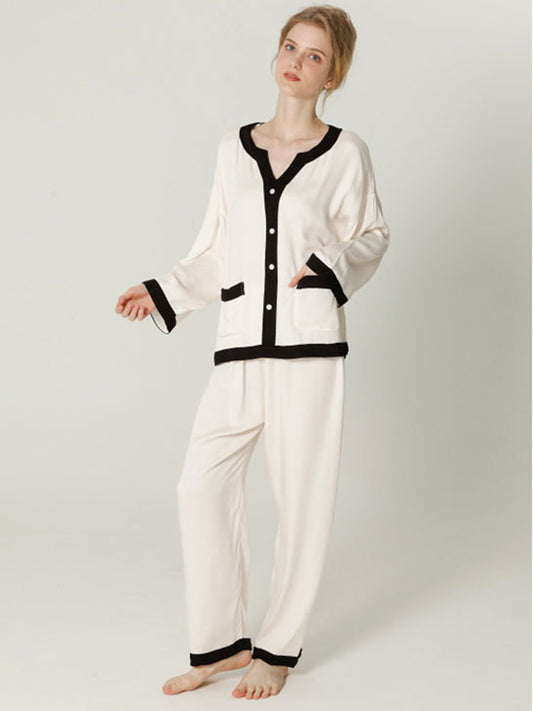 Pyjama en coton avec poches patchwork