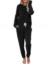 Pullover Solid Sweatsuit Lounge Set - Kafiloe