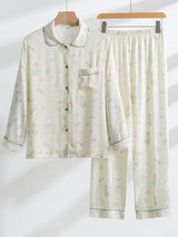 Ensemble pyjama chemise à imprimé lapin mignon