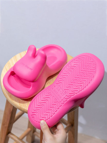 Cute Rabbit Thick Buttom Slippers