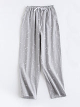 Pantalon de couple en coton avec cordon de serrage étoile