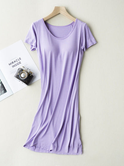 Basic With Cups T Shirt Nightdress