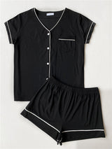 Button Up Casual Pajama Set